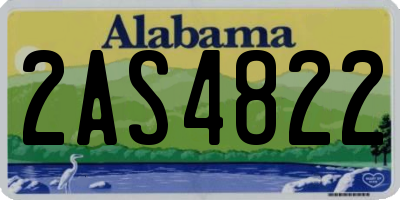 AL license plate 2AS4822