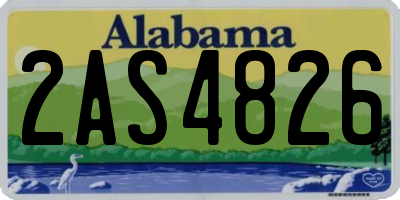 AL license plate 2AS4826