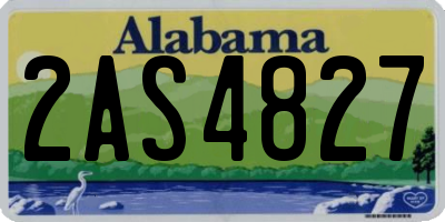 AL license plate 2AS4827