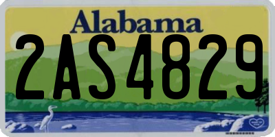 AL license plate 2AS4829