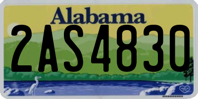 AL license plate 2AS4830