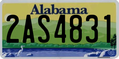 AL license plate 2AS4831