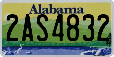 AL license plate 2AS4832