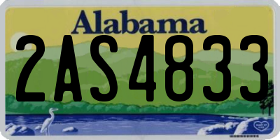 AL license plate 2AS4833