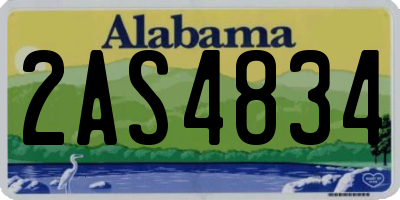 AL license plate 2AS4834