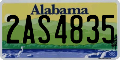 AL license plate 2AS4835