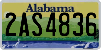 AL license plate 2AS4836