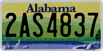 AL license plate 2AS4837