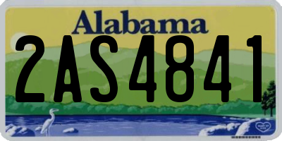 AL license plate 2AS4841