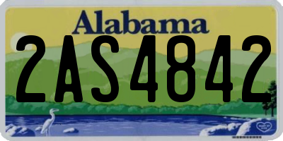AL license plate 2AS4842