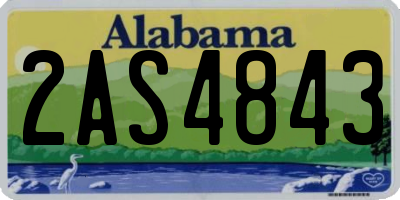 AL license plate 2AS4843