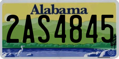 AL license plate 2AS4845