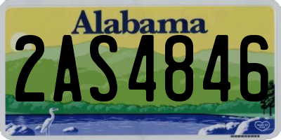 AL license plate 2AS4846