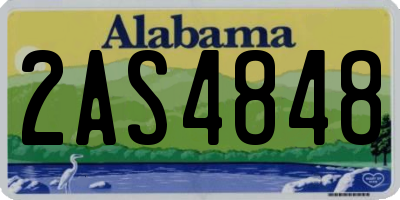AL license plate 2AS4848