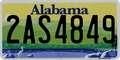 AL license plate 2AS4849