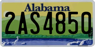 AL license plate 2AS4850