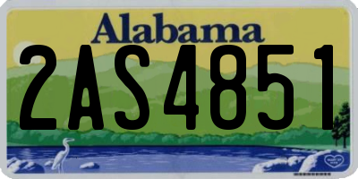 AL license plate 2AS4851