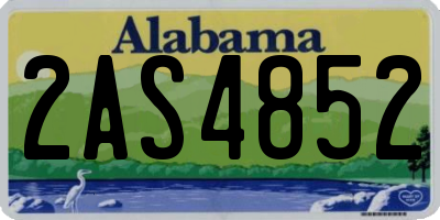 AL license plate 2AS4852