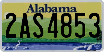 AL license plate 2AS4853