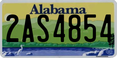 AL license plate 2AS4854