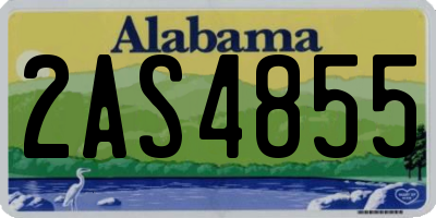 AL license plate 2AS4855