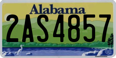 AL license plate 2AS4857