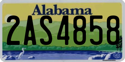 AL license plate 2AS4858