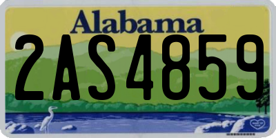 AL license plate 2AS4859