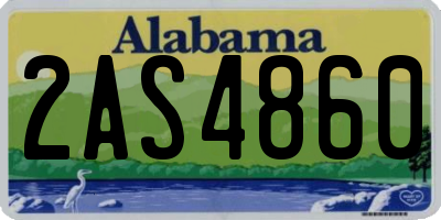 AL license plate 2AS4860