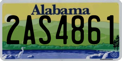 AL license plate 2AS4861