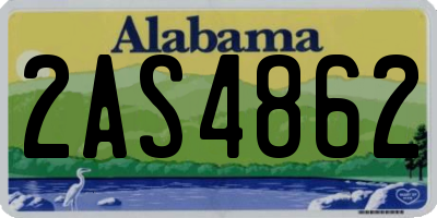AL license plate 2AS4862