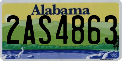 AL license plate 2AS4863