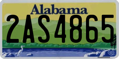 AL license plate 2AS4865