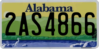 AL license plate 2AS4866