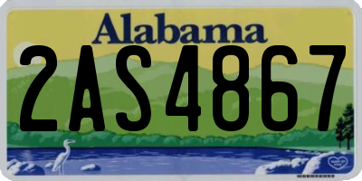 AL license plate 2AS4867