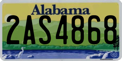 AL license plate 2AS4868