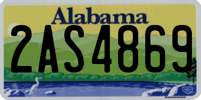 AL license plate 2AS4869