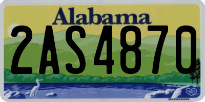 AL license plate 2AS4870