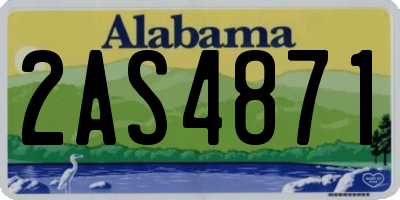 AL license plate 2AS4871