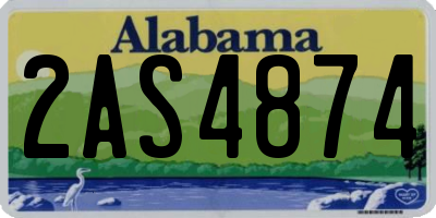 AL license plate 2AS4874
