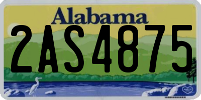 AL license plate 2AS4875