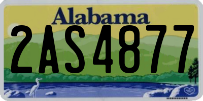 AL license plate 2AS4877
