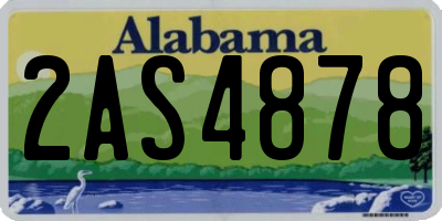 AL license plate 2AS4878