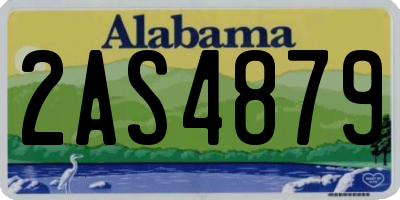 AL license plate 2AS4879