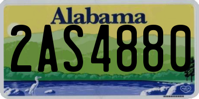 AL license plate 2AS4880