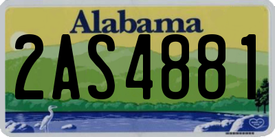 AL license plate 2AS4881