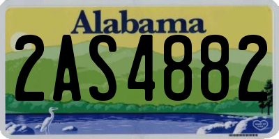AL license plate 2AS4882