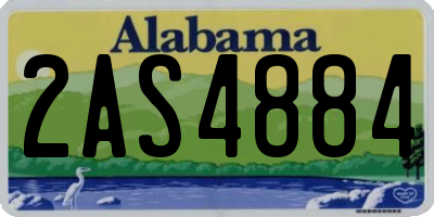 AL license plate 2AS4884