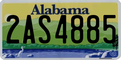 AL license plate 2AS4885