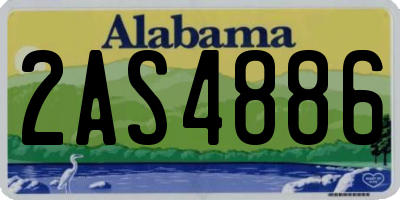 AL license plate 2AS4886